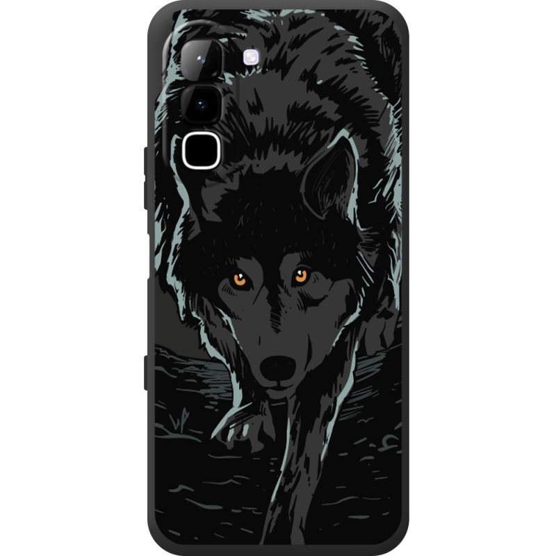 Чорний чохол BoxFace Infinix Hot 70 Wolf