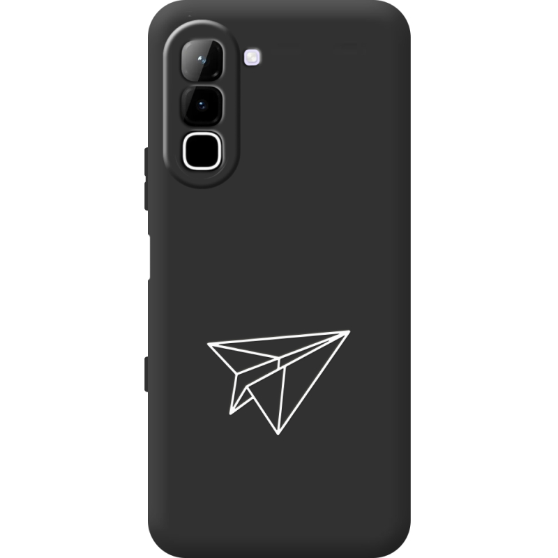 Чорний чохол BoxFace Infinix Hot 70 Paper Plane