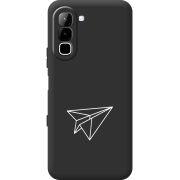 Чорний чохол BoxFace Infinix Hot 70 Paper Plane