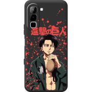 Чорний чохол BoxFace Infinix Hot 70 Атака Титанов Леви