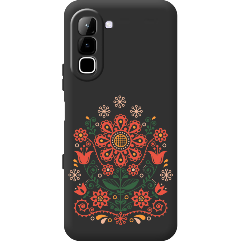 Чорний чохол BoxFace Infinix Hot 70 Ukrainian Ornament