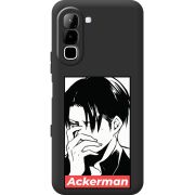Чорний чохол BoxFace Infinix Hot 70 Attack On Titan - Ackerman