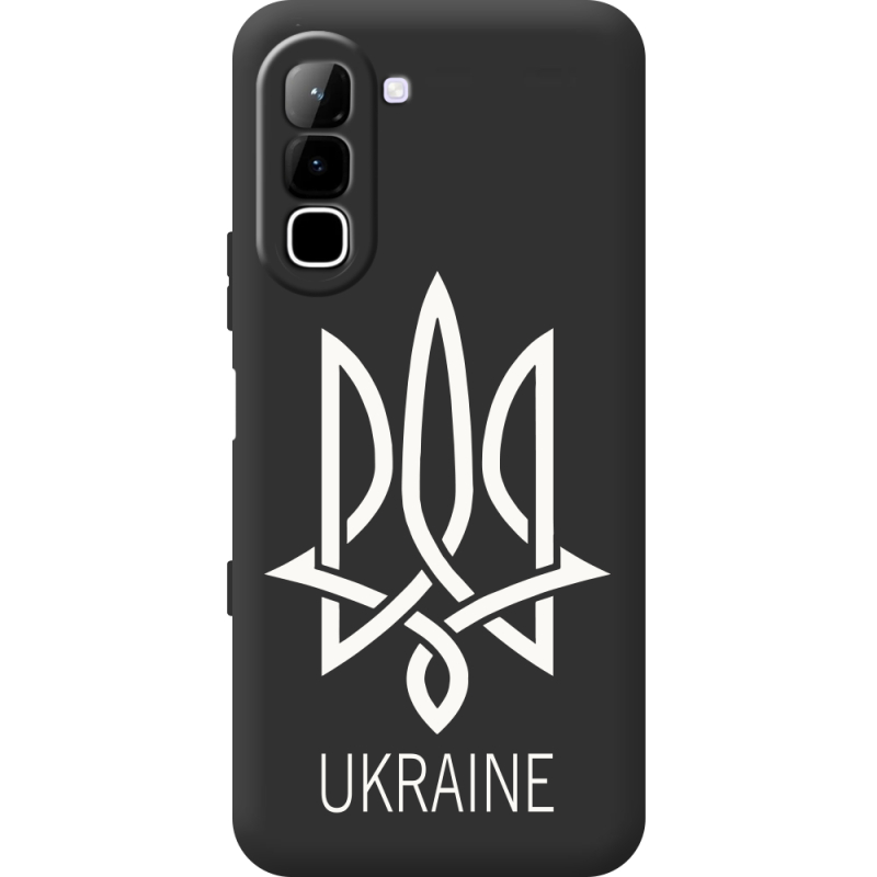 Чорний чохол BoxFace Infinix Hot 70 Тризуб монограмма ukraine
