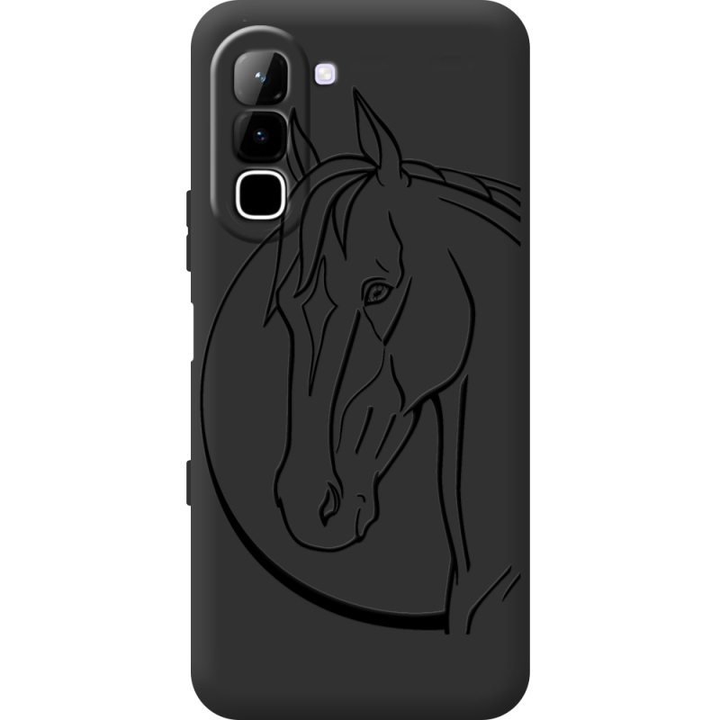 Чорний чохол BoxFace Infinix Hot 70 Horse