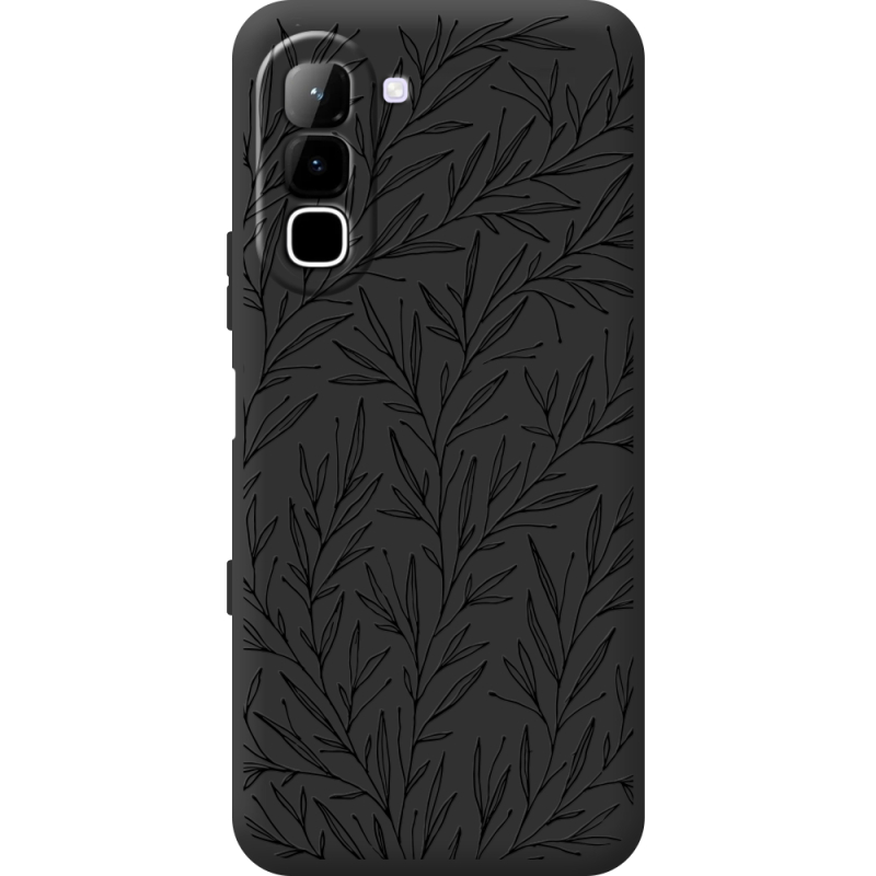Чорний чохол BoxFace Infinix Hot 70 Leaves
