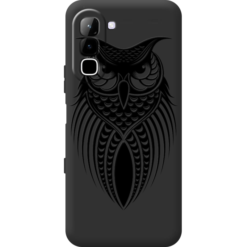 Чорний чохол BoxFace Infinix Hot 70 Owl