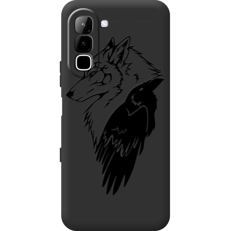 Чорний чохол BoxFace Infinix Hot 70 Wolf and Raven