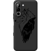 Чорний чохол BoxFace Infinix Hot 70 Wolf and Raven