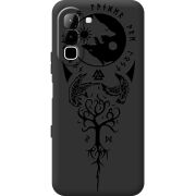 Чорний чохол BoxFace Infinix Hot 70 Hugin and Munin