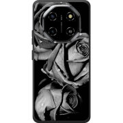 Чохол BoxFace Blackview Shark 6 Black and White Roses