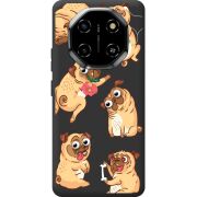 Прозорий чохол BoxFace Blackview Shark 6 с 3D-глазками Pug