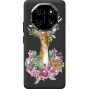 Чохол зі стразами Blackview Shark 6 Deer with flowers