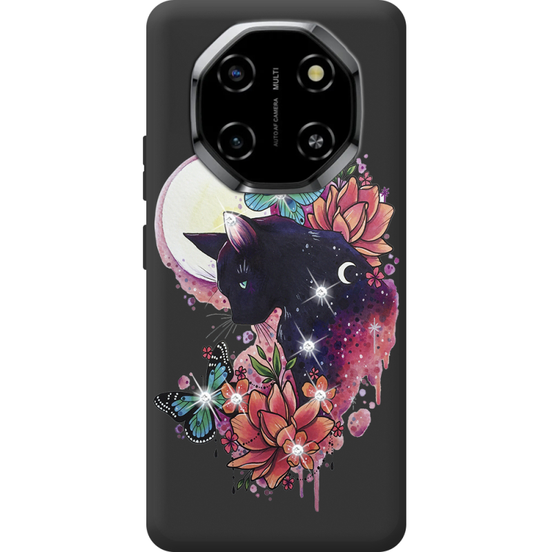 Чохол зі стразами Blackview Shark 6 Cat in Flowers