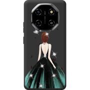 Чохол зі стразами Blackview Shark 6 Girl in the green dress