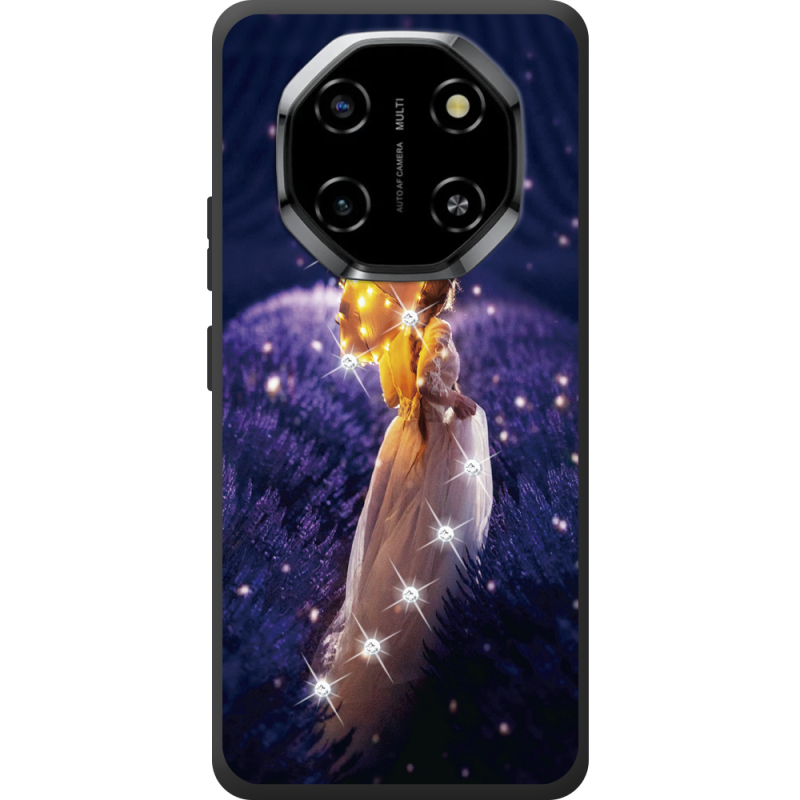 Чохол зі стразами Blackview Shark 6 Girl with Umbrella