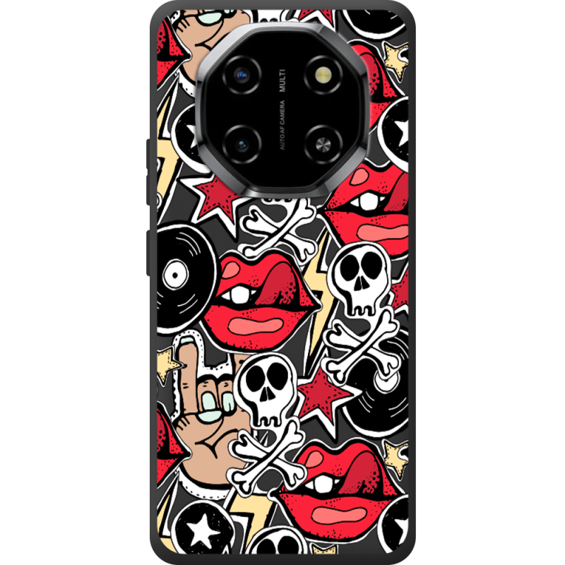 Чорний чохол BoxFace Blackview Shark 6 Rock Graffiti