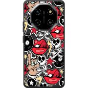 Чорний чохол BoxFace Blackview Shark 6 Rock Graffiti