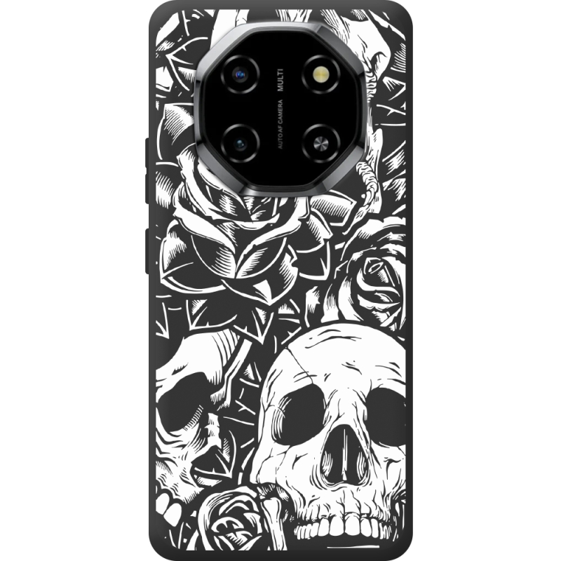 Чорний чохол BoxFace Blackview Shark 6 Skull and Roses