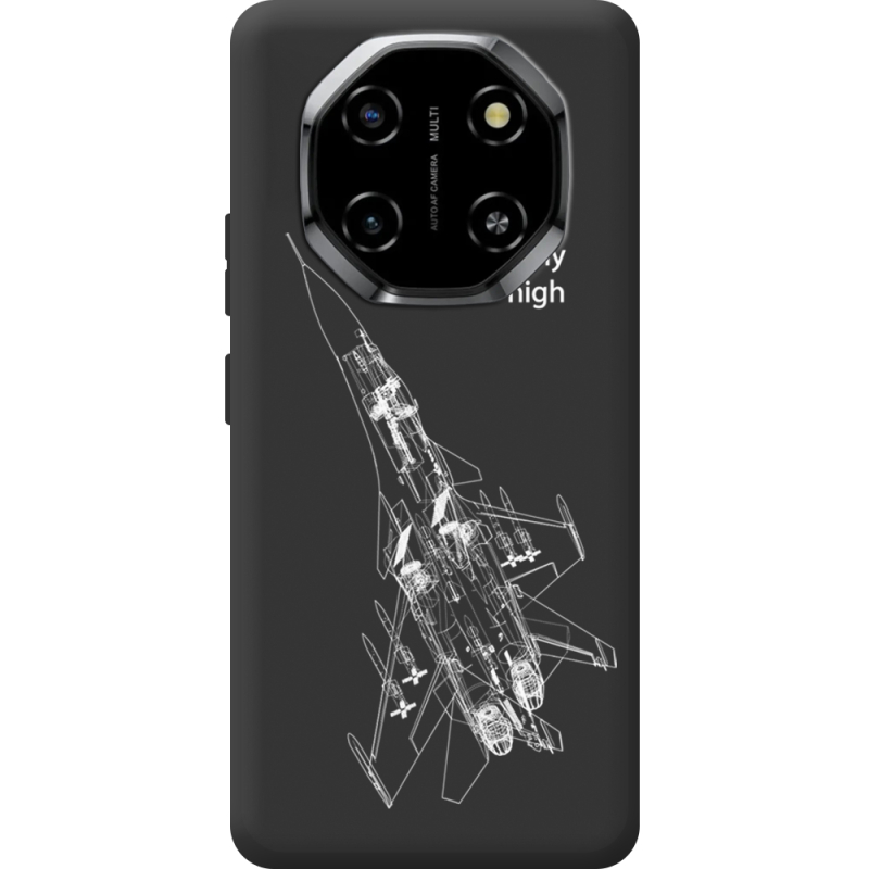 Чорний чохол BoxFace Blackview Shark 6 Військовий літак