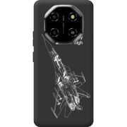 Чорний чохол BoxFace Blackview Shark 6 Військовий літак