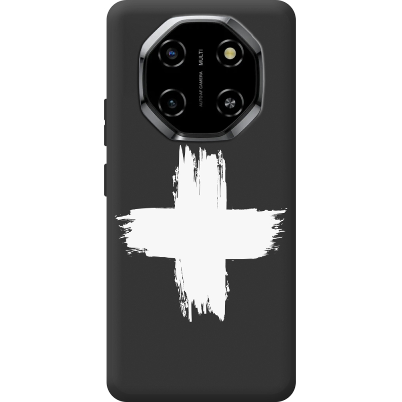 Чорний чохол BoxFace Blackview Shark 6 Білий хрест ЗСУ