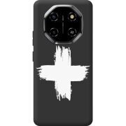 Чорний чохол BoxFace Blackview Shark 6 Білий хрест ЗСУ