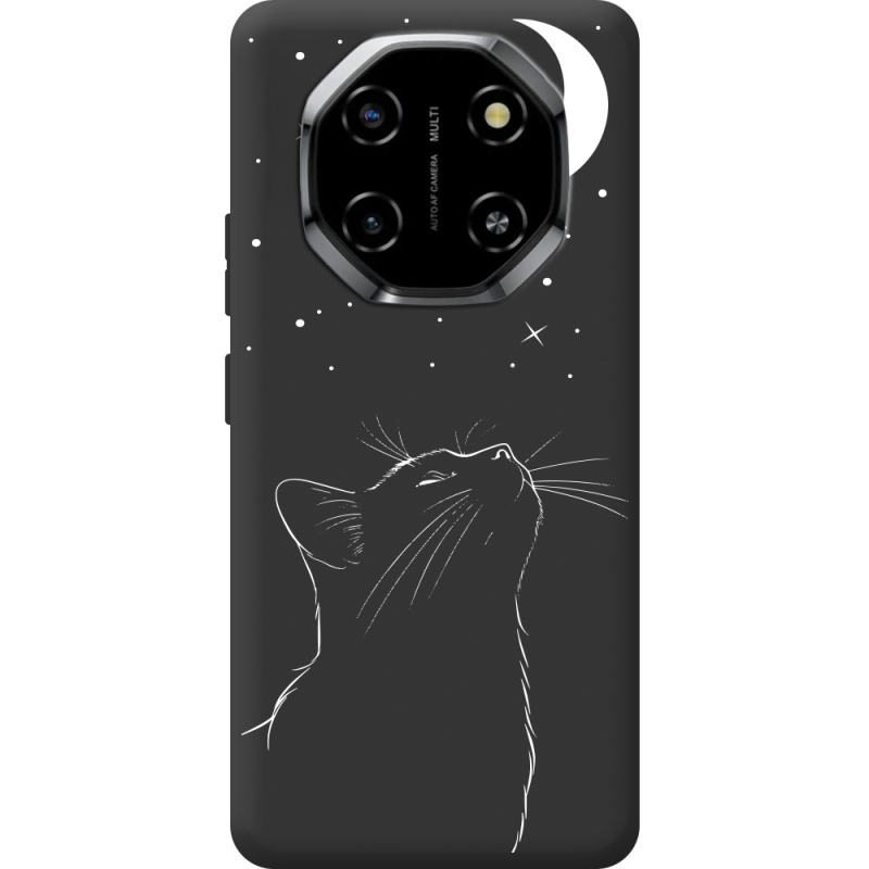 Чорний чохол BoxFace Blackview Shark 6 Місячний кіт