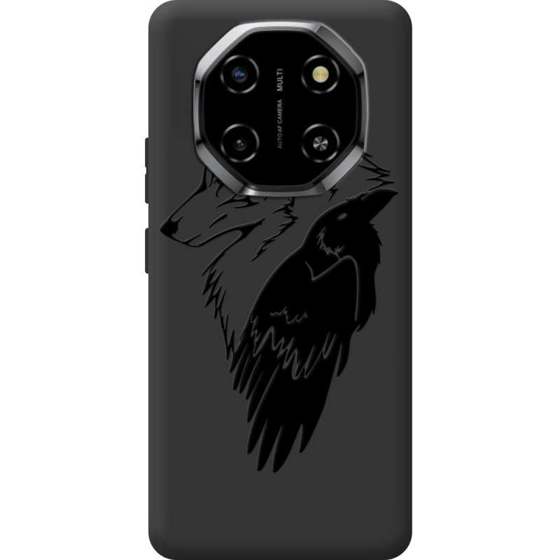 Чорний чохол BoxFace Blackview Shark 6 Wolf and Raven