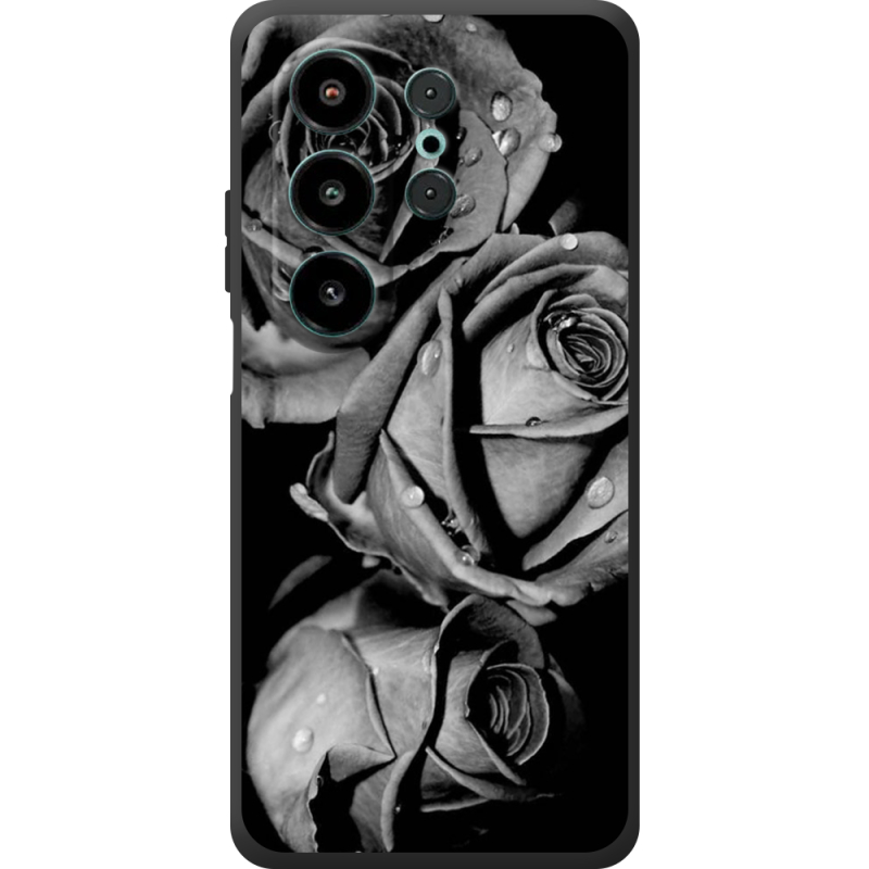 Чохол BoxFace Blackview Wave 10 Black and White Roses