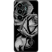 Чохол BoxFace Blackview Wave 10 Black and White Roses