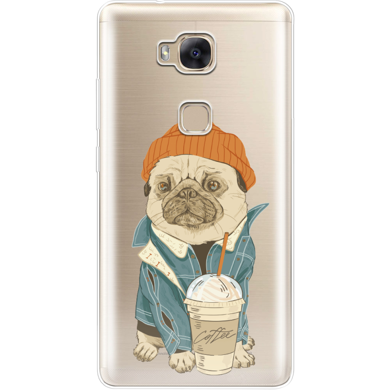 Прозрачный чехол Uprint Huawei GR5 Dog Coffeeman