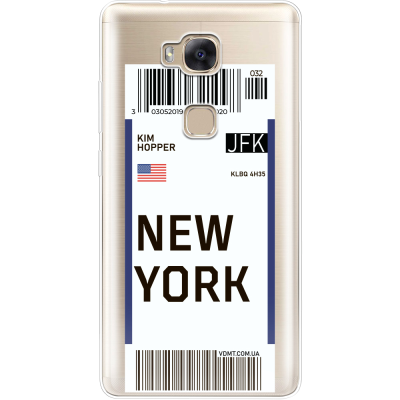 Прозрачный чехол Uprint Huawei GR5 Ticket New York