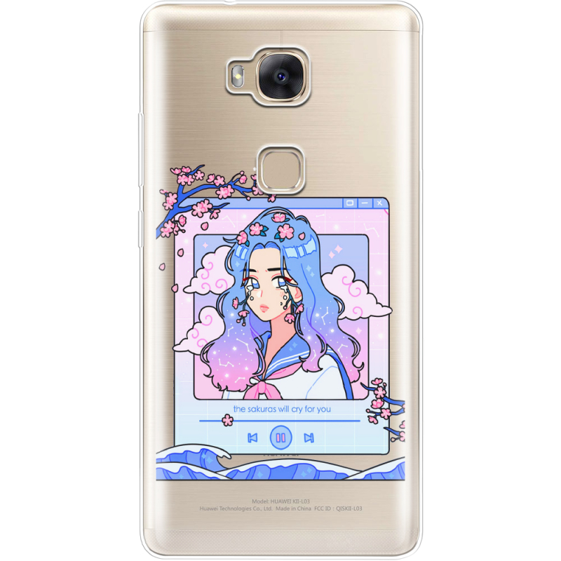 Прозрачный чехол Uprint Huawei GR5 The Sakuras Will Cry For You