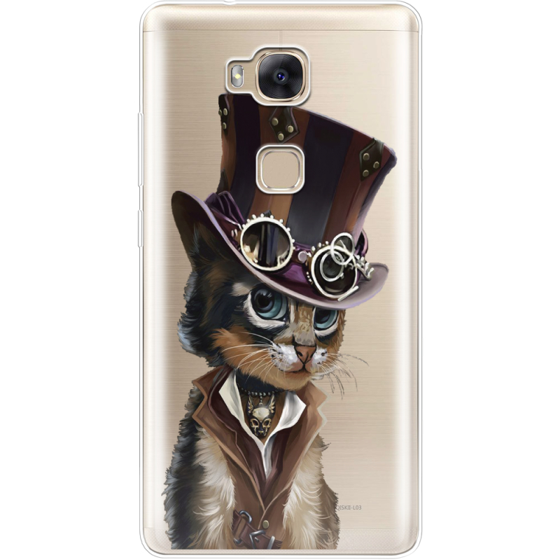 Прозрачный чехол Uprint Huawei GR5 Steampunk Cat