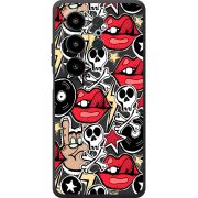 Чорний чохол BoxFace Blackview Wave 10 Rock Graffiti