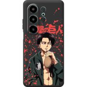 Чорний чохол BoxFace Blackview Wave 10 Атака Титанов Леви
