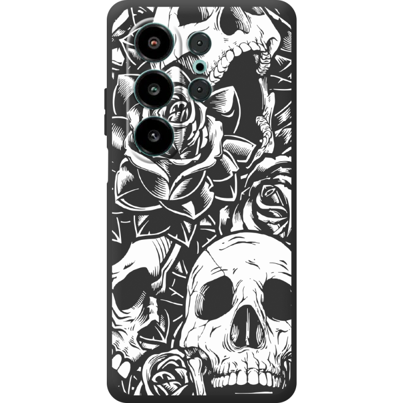 Чорний чохол BoxFace Blackview Wave 10 Skull and Roses