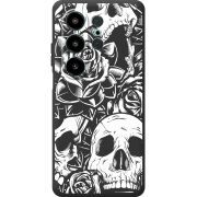 Чорний чохол BoxFace Blackview Wave 10 Skull and Roses