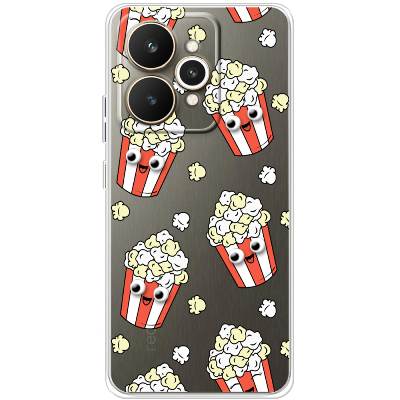 Прозорий чохол BoxFace Realme 15 5G с 3D-глазками Popcorn
