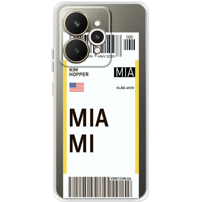 Прозорий чохол BoxFace Realme 15 5G Ticket Miami