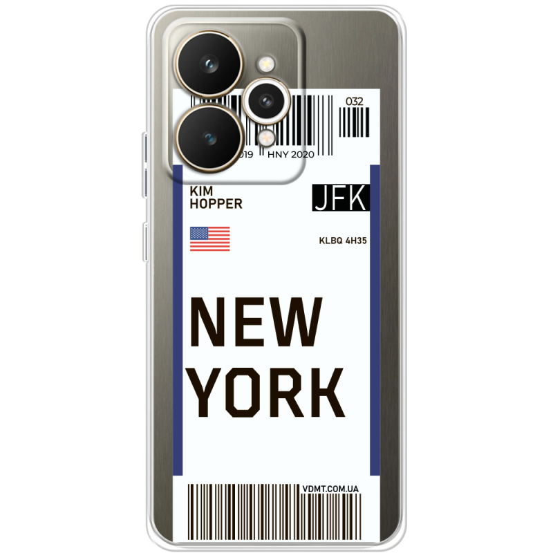 Прозорий чохол BoxFace Realme 15 5G Ticket New York