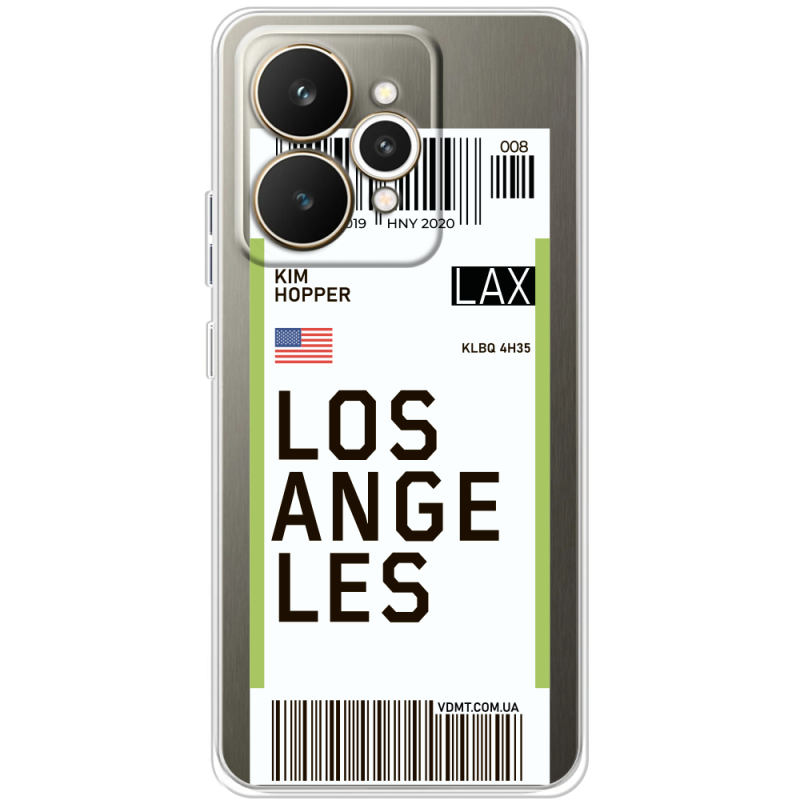 Прозорий чохол BoxFace Realme 15 5G Ticket Los Angeles