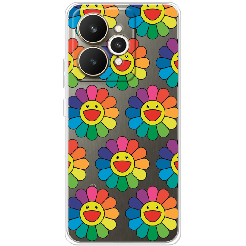 Прозорий чохол BoxFace Realme 15 5G Hippie Flowers