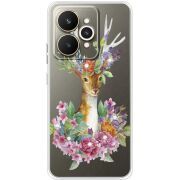 Чохол зі стразами Realme 15 5G Deer with flowers