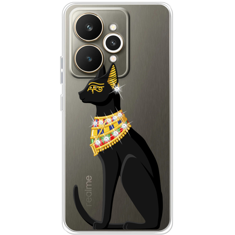 Чохол зі стразами Realme 15 5G Egipet Cat