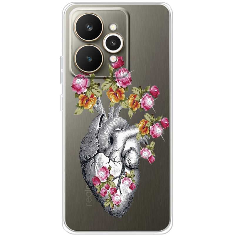 Чохол зі стразами Realme 15 5G Heart