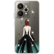 Чохол зі стразами Realme 15 5G Girl in the green dress