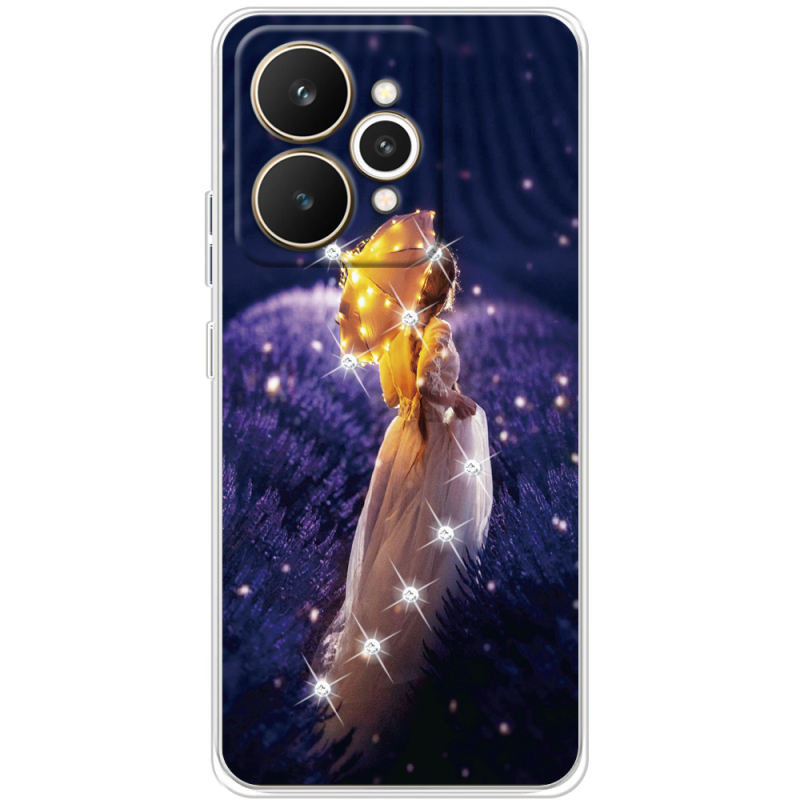 Чохол зі стразами Realme 15 5G Girl with Umbrella