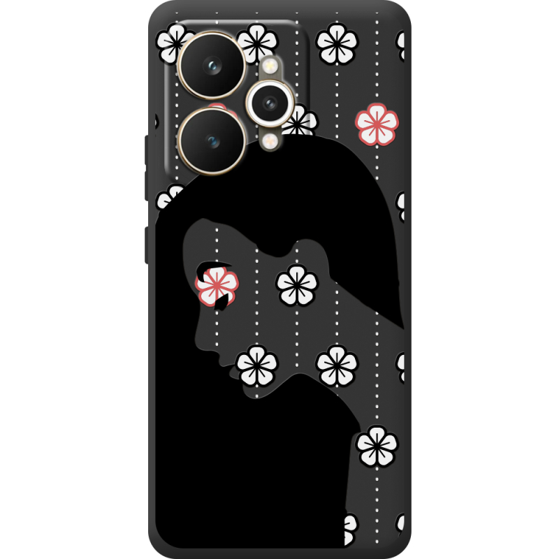 Чорний чохол BoxFace Realme 15 5G Flower Hair