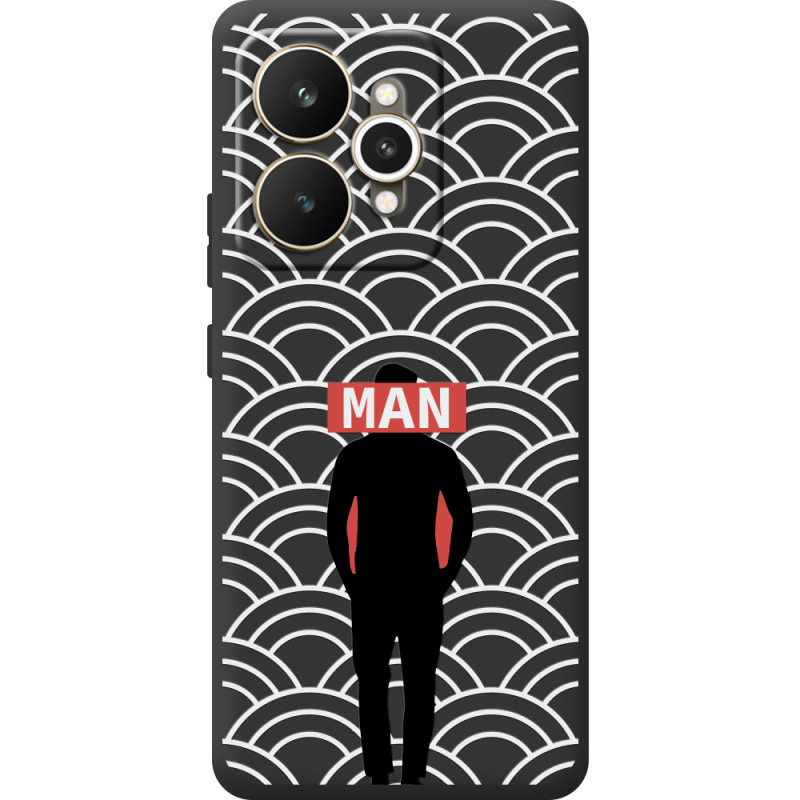 Чорний чохол BoxFace Realme 15 5G Man Pattern